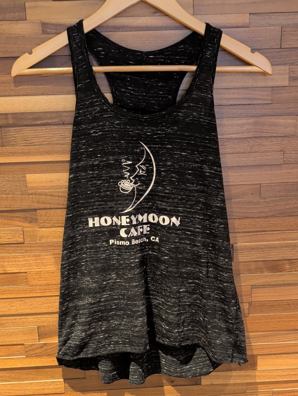 Honeymoon Cafe Pismo Beach Graphic Tank Top - Black/White
